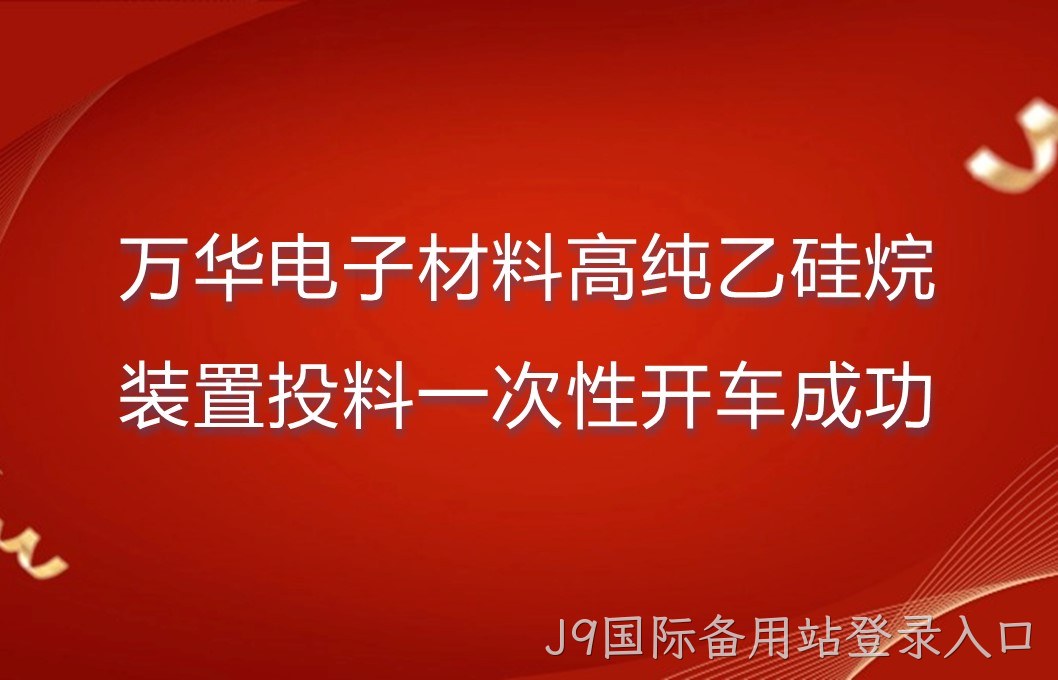 万华电子材料高纯乙硅烷装置投料一次性开车成功
